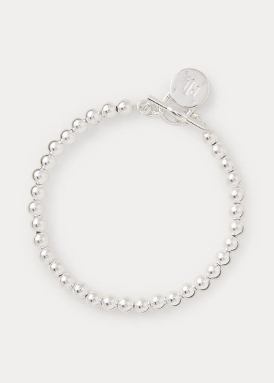 Women's Ralph Lauren Sterling Logo Bracelet | 782965NLF